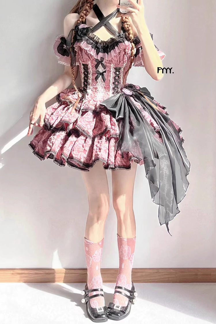 Pink Medea Kiss Gothic JSK Tiered Gown