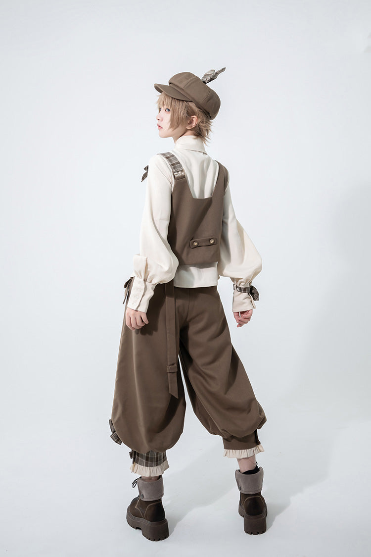 Secret Morning Post Ouji Lolita Vest in Coffee Brown