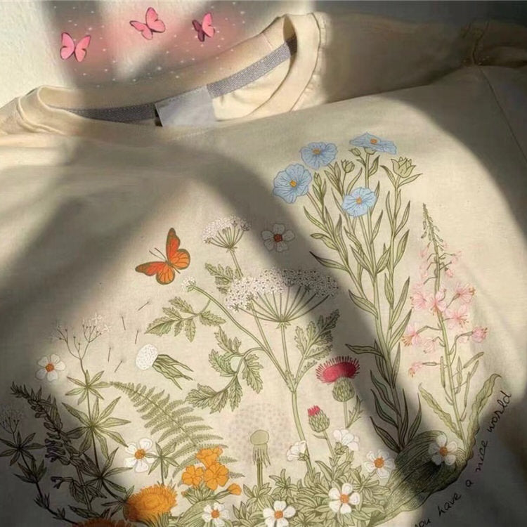 Plant Floral Graphic T-Shirt