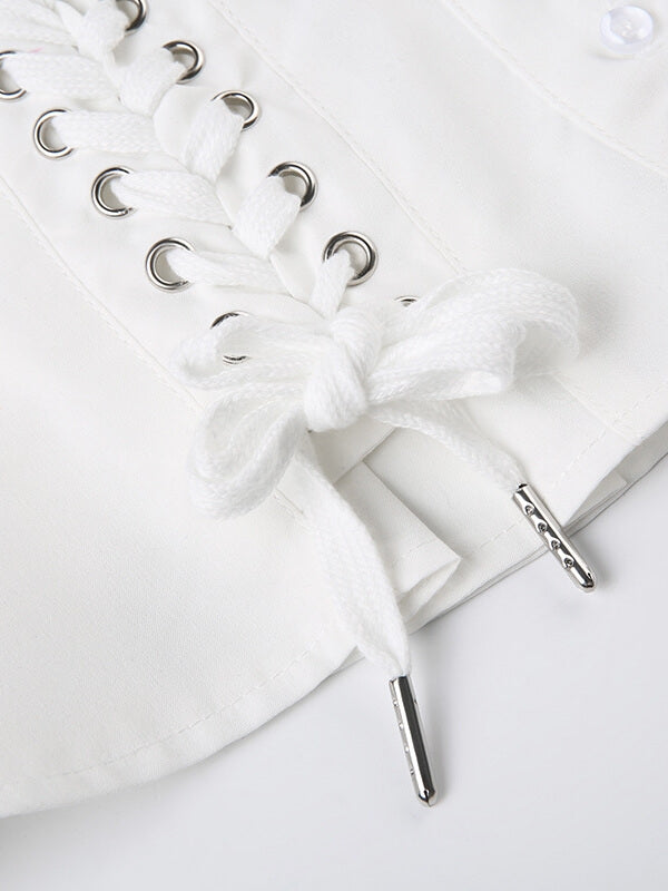 White Fairy Twin-ribbons Top