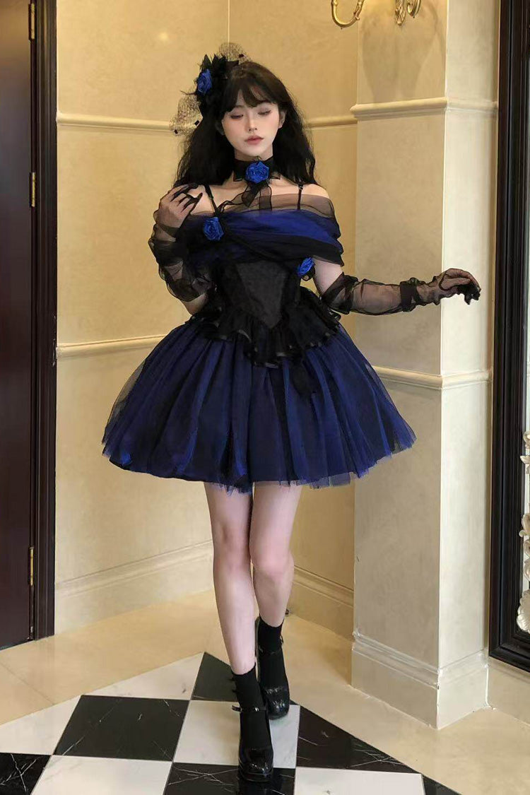 Off Shoulder Ruffled Lace Gothic Lolita Dress