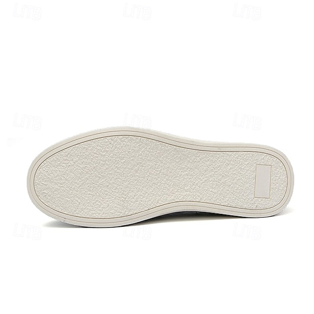 with Men's Detailing Elegant Shoes - Black Slip-On Pearl