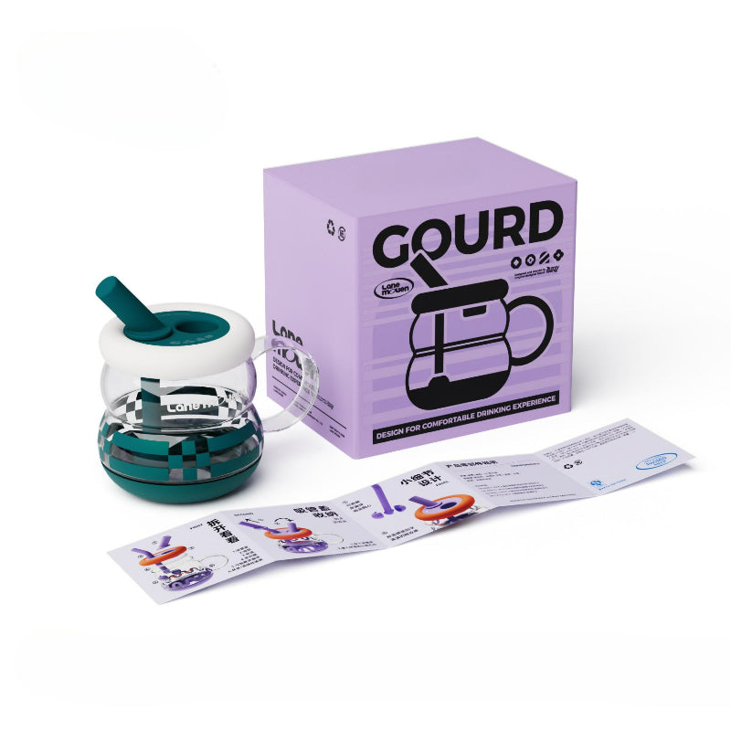 Sweet Gourd Glass Straw Cup
