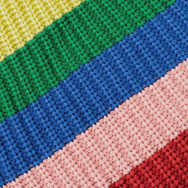 Roll Neck Rainbow Knit Jumper