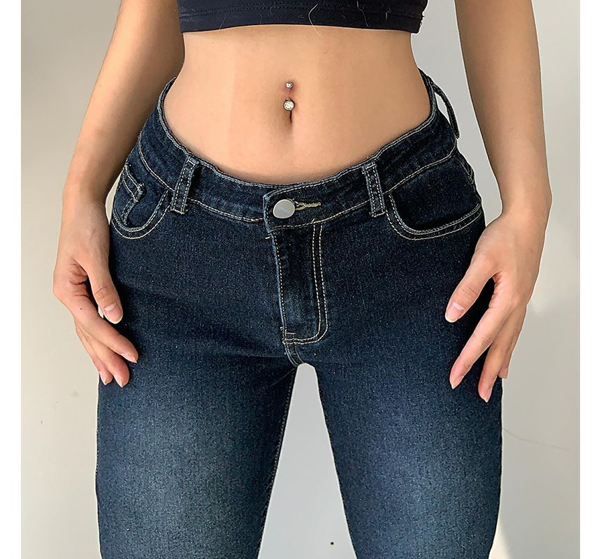 Low Waist Slim-Fit Wide-Leg Jeans ZJ4 MK Kawaii Store