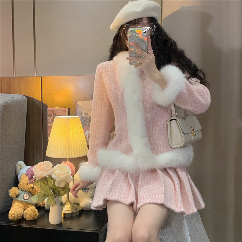 Pink Classic Winter Suit MK Kawaii Store