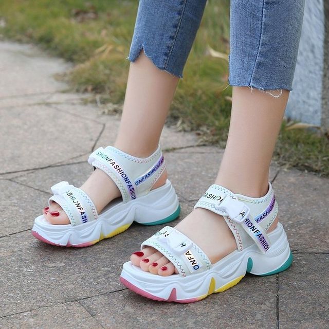 Platform Buckled Ankle Strap Sandals BL35 MK Kawaii Store