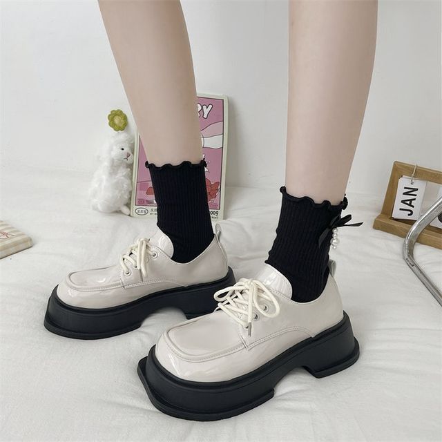 Platform Lace-Up Shoes BL26 MK Kawaii Store