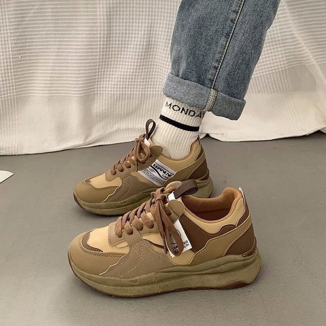 Platform Panel Tag Sneakers BL21 MK Kawaii Store