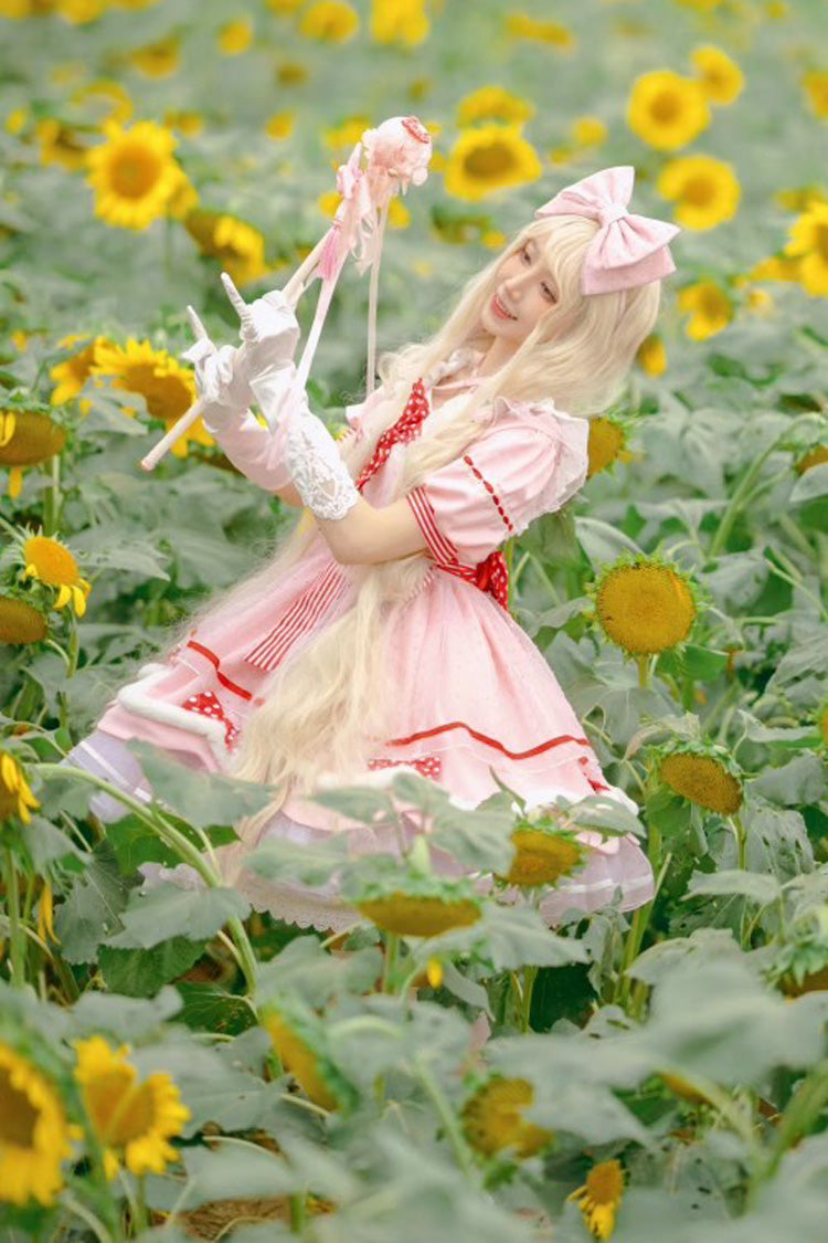 Sweetheart Bobo Magical Girl Sweet Lolita Short Sleeve Ruffle Dress 3 Colors