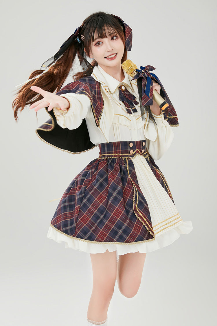 Multi-Color Plaid Ruffle Skirt