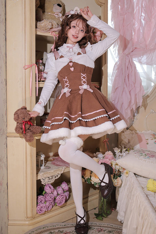 Star Meow Double Bowknot Sweet Lolita Jumper Dress