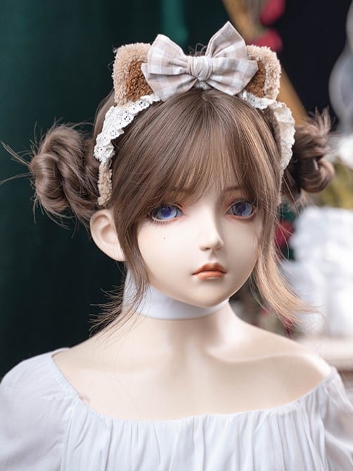 Brown Length Wavy Wig Air With Bangs 71CM