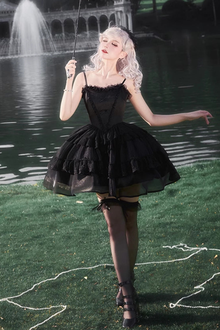 Gothic Lolita Drawstring JSK with Ruffle Details