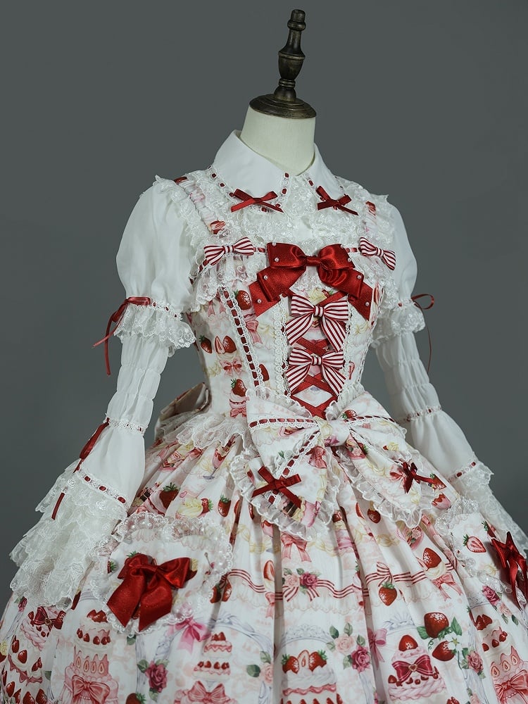 Sleeves White Blouse Short Puff