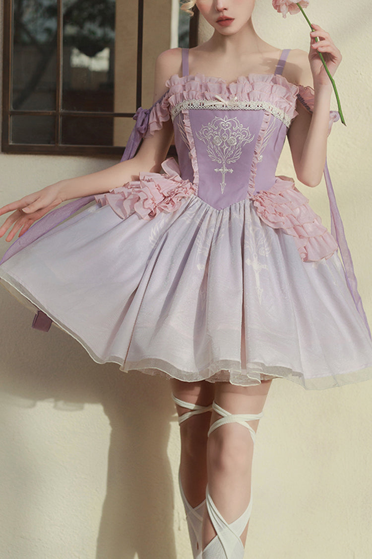 Purple Midsummer Dream Embroidered Chinese Ballet Sweet Qi