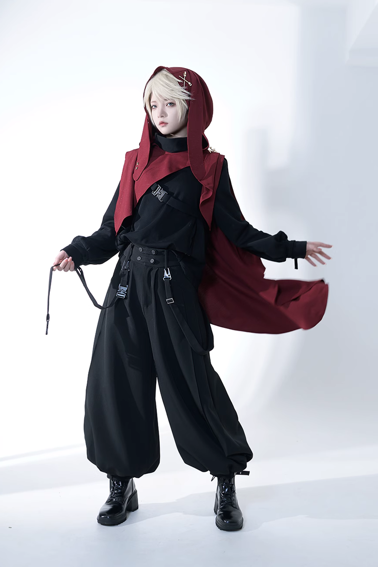 Cool Rabbit Ouji Lolita Trousers in Black Functional Design