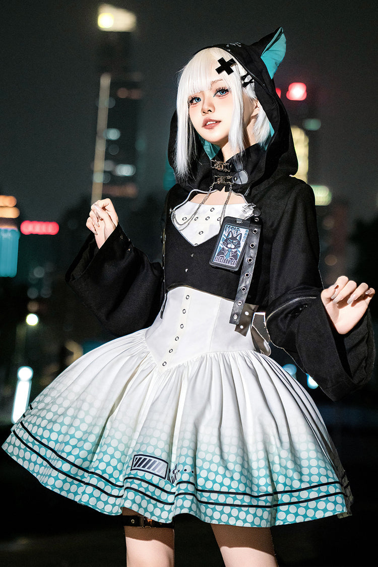 Print Future Suit Gothic Cool Lolita Dress