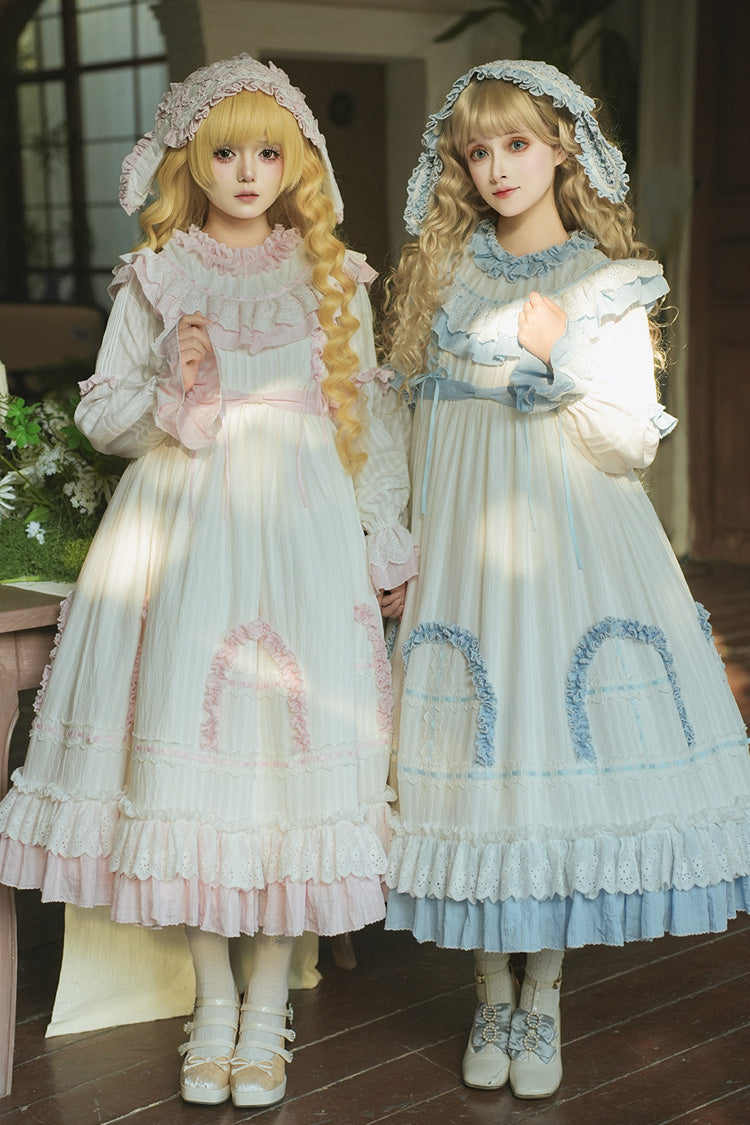 Twin Lilian Lolita Dress with Double Ruffles & Lace-Up Back