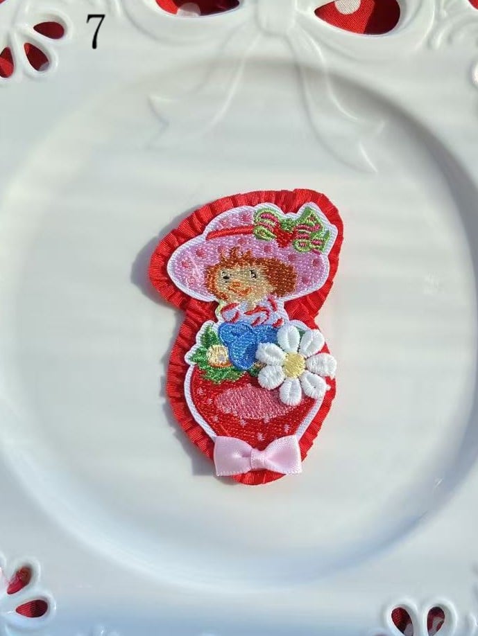 Decorated Cherry/Strawberry/Cake Brooch/Hairclip Options Bowknot 11