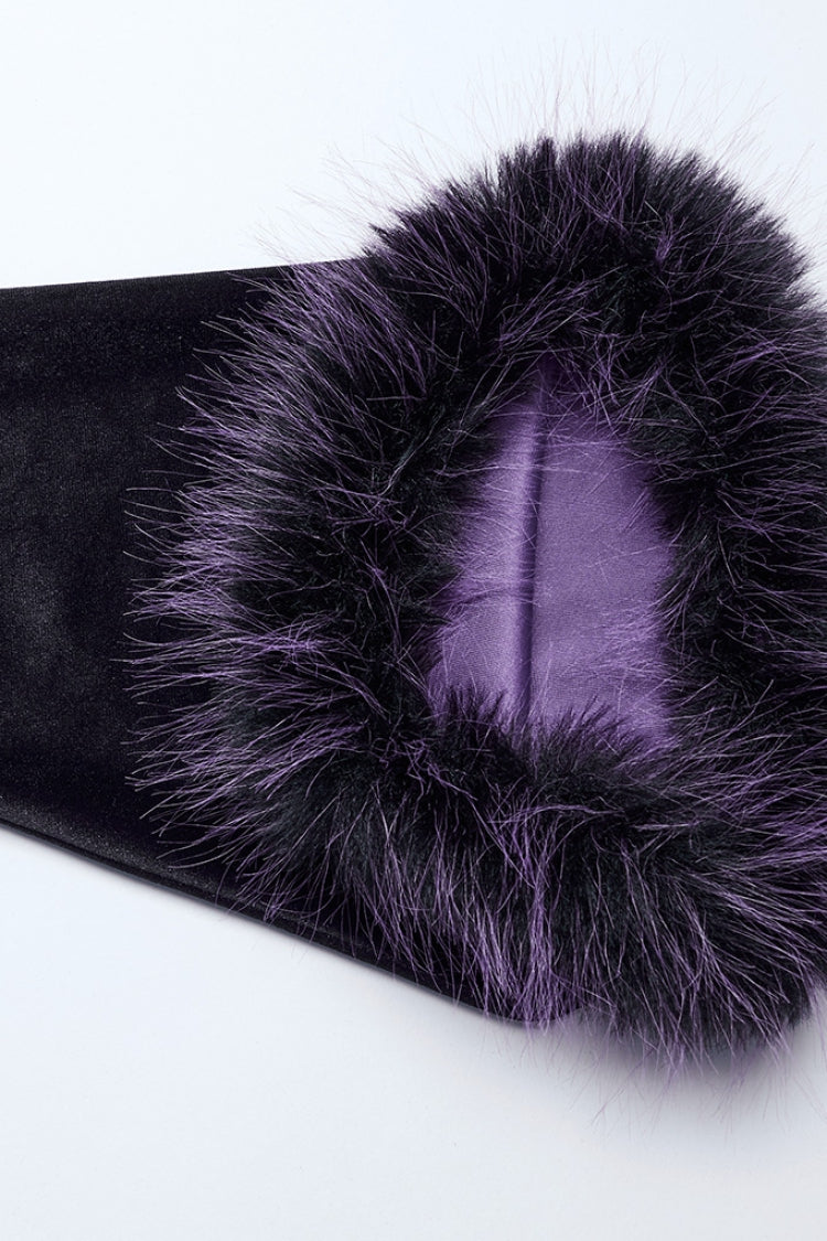 Purple Gradient Long Sleeve Gothic Dress
