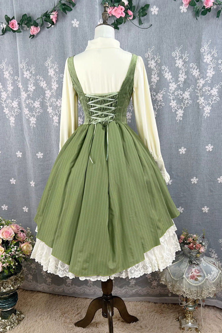 Dreamlike Realm Sleeveless Printed Ruffled Embroidered Corset Elegant Sweet Lolita JSK Dress