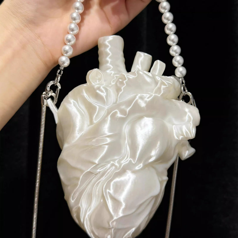 3D Printed Heart Pearl Handbag