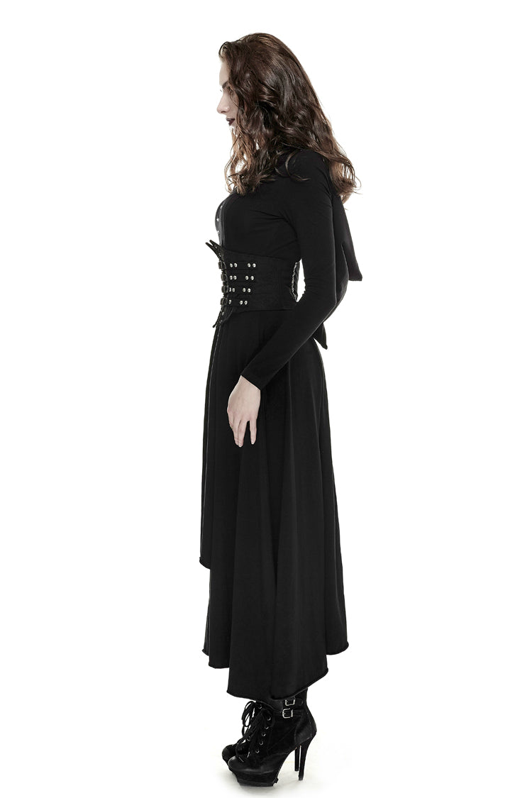 Black Nailhead Clasp Girdle Steampunk for Women