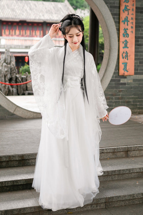Ivory Chinese Fairy Hanfu Dress Complete Set for Women