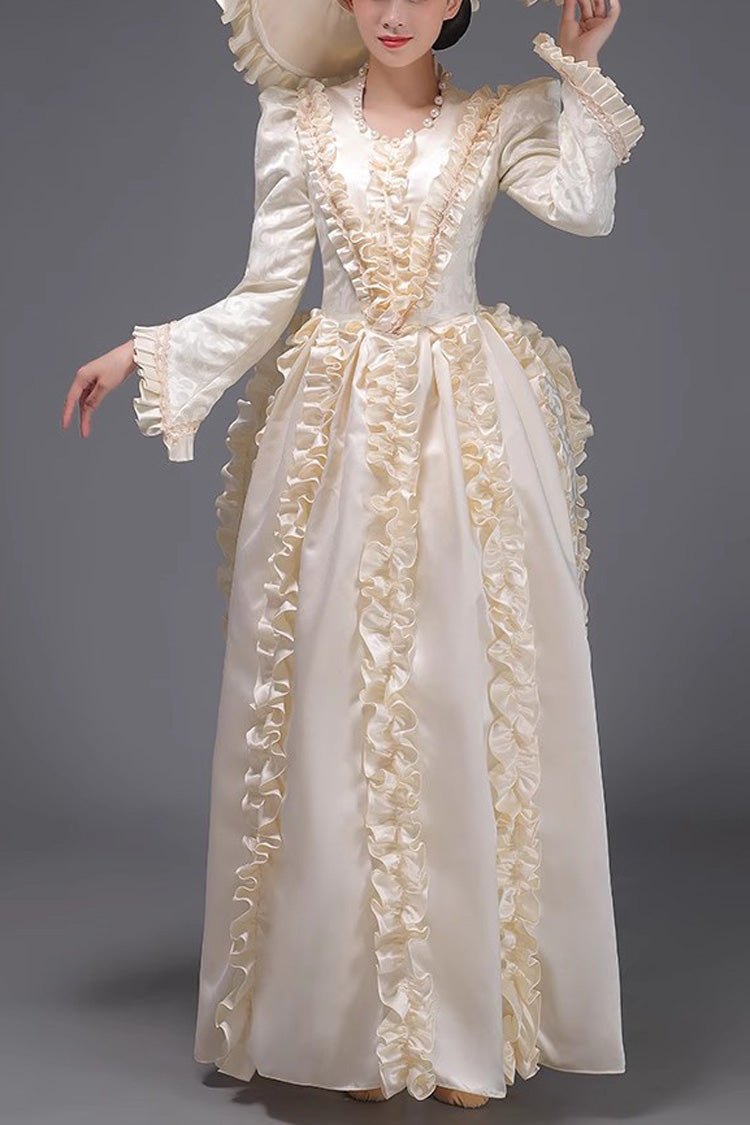 Victorian Princess Gown with Long Sleeves - Elegant