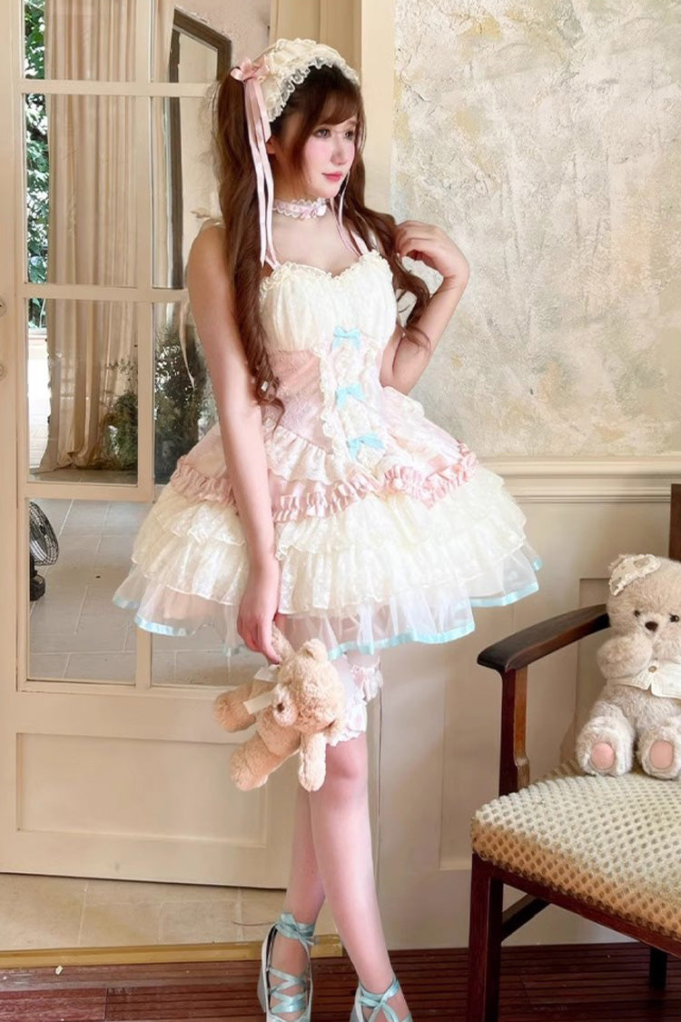 Sweet Dream Peach Ballet JSK Dress with Ruffles & Bows