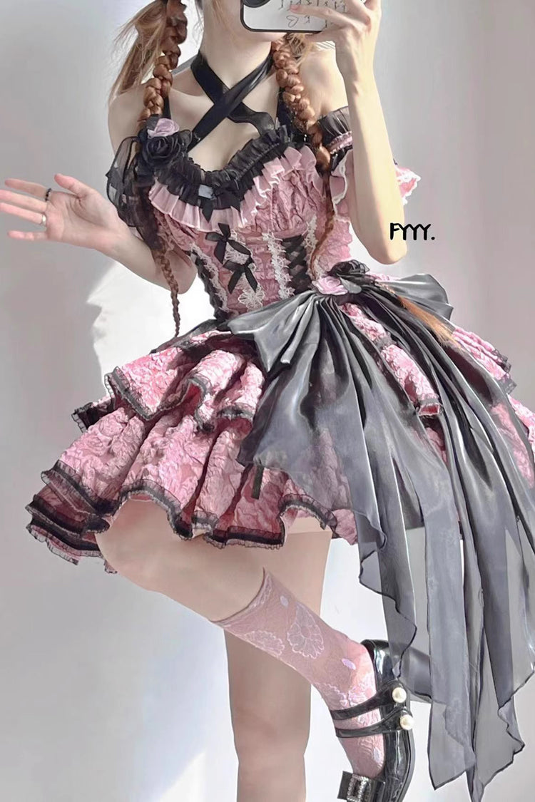 Pink Medea Kiss Gothic JSK Tiered Gown