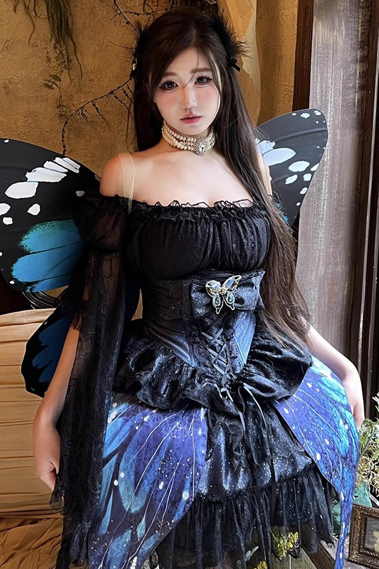 Sparkling Butterfly Bowknot Sweet Skirt