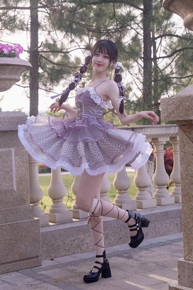 Purple Star Trail Multi-Layer Ballet Sweet JSK
