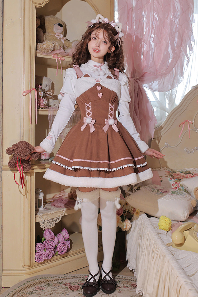 Star Meow Double Bowknot Sweet Lolita Jumper Dress