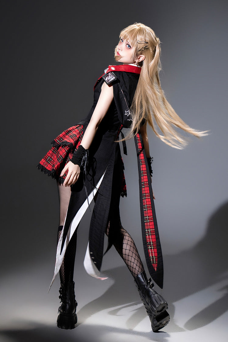 Rock Bunny Hooded Punk Skirt Set