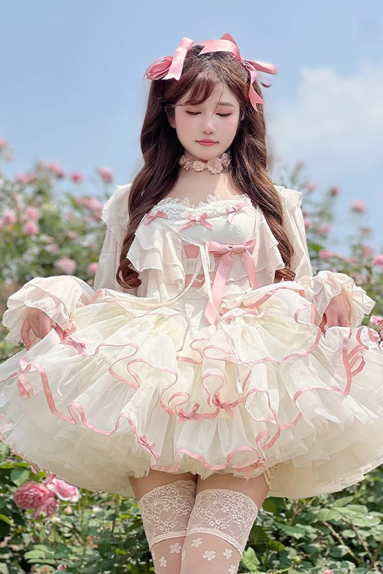 Ballerina Princess Tiered Dress with Bow & Fluffy Silhouette
