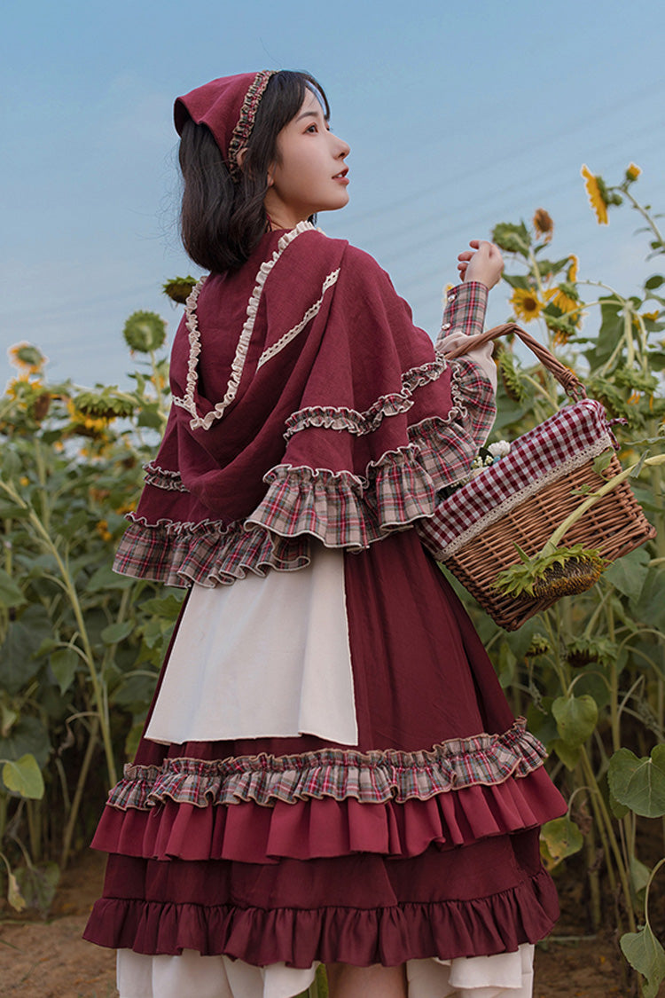 Red Riding Hood Ruffled Sweet Lolita Gown