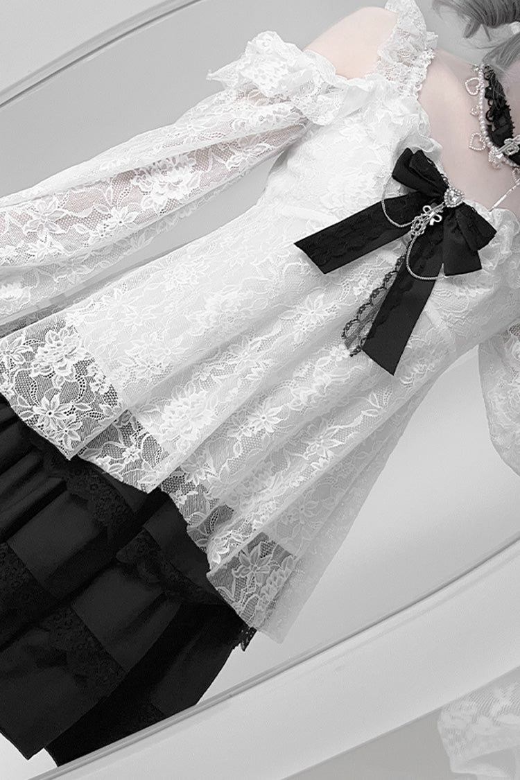 Jirai Kei Skirt with Triple Ruffle Lace