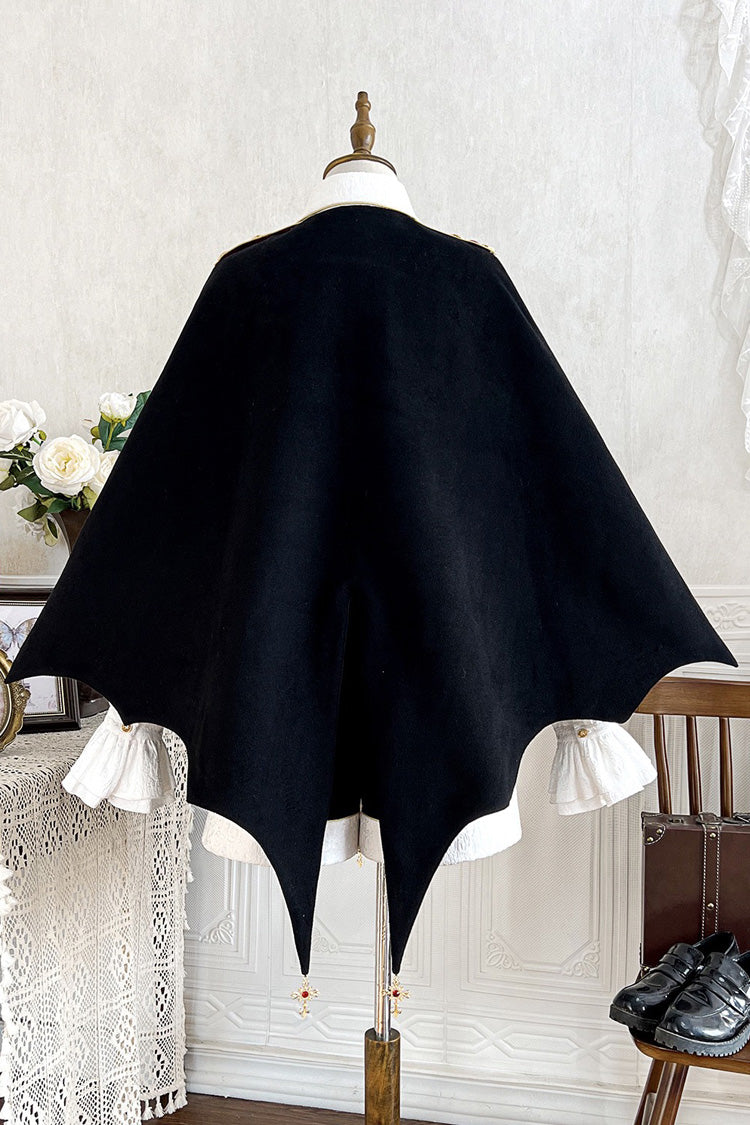 Noir Long Sleeve Embroidered Gothic Prince Handsome Set - Vampire Noble Court