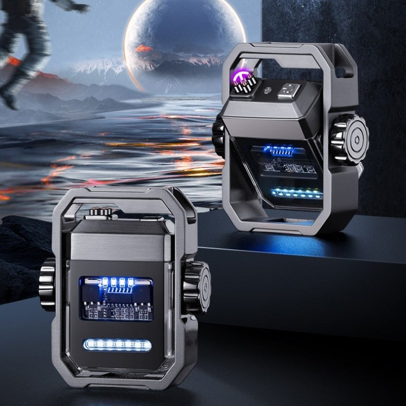 Alloy Rotary Gyro Type-C Charging Electric Lighter MK19222 MK Kawaii Store