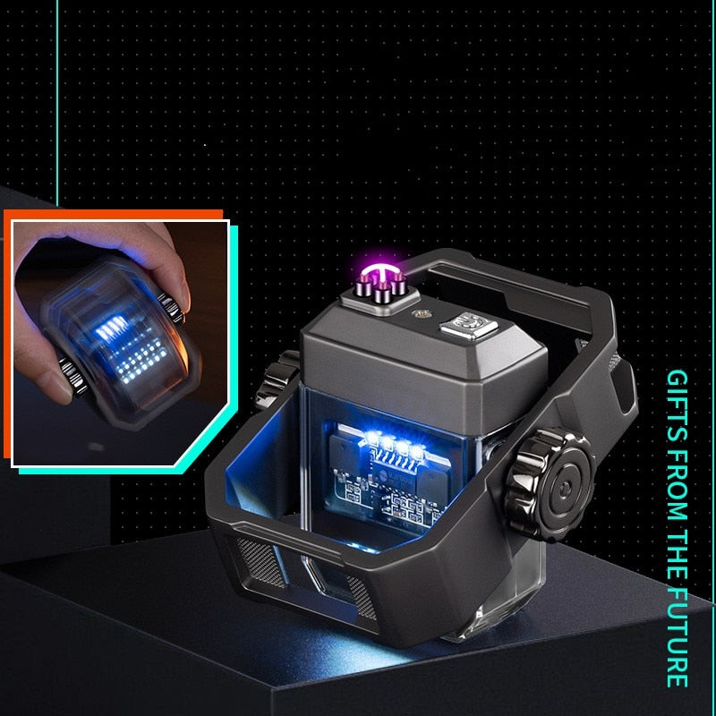 Alloy Rotary Gyro Type-C Charging Electric Lighter MK19222 MK Kawaii Store