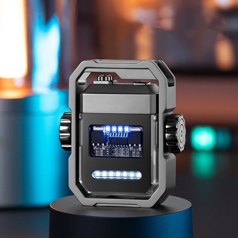 Alloy Rotary Gyro Type-C Charging Electric Lighter MK19222 MK Kawaii Store