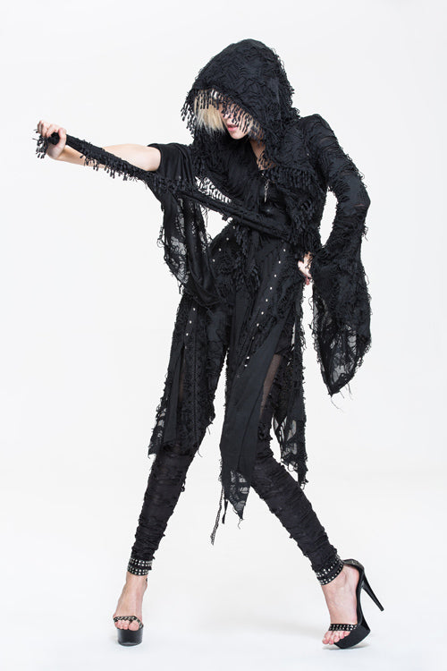 Ragged Sleeve Punk Long Coat