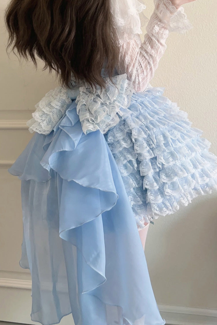 Lace Ruffled Bow Sweet Tiered JSK - 2 Shades