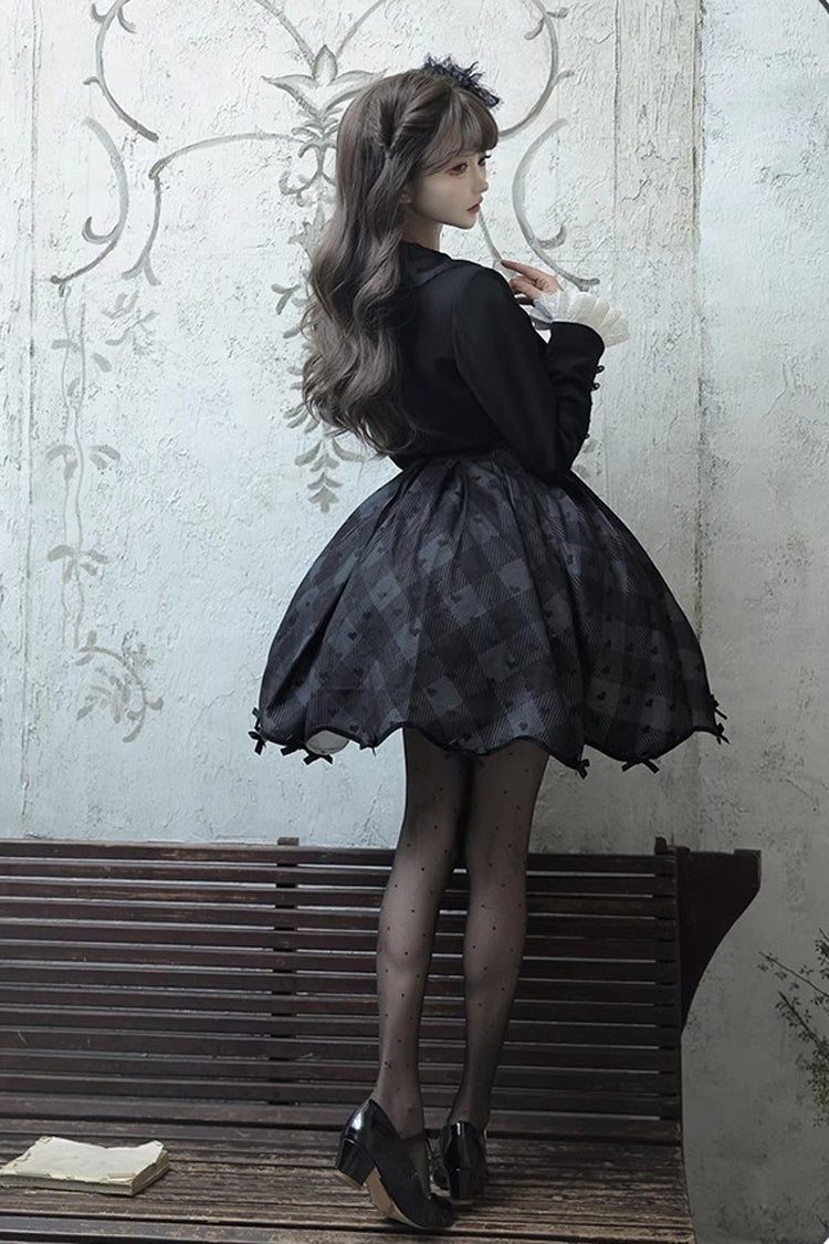 Short Plaid Princess Dress with Sweet Elegance