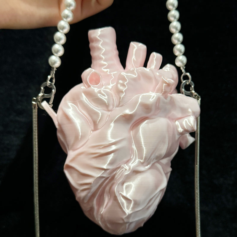 3D Printed Heart Pearl Handbag