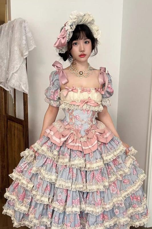 Gem Rose Multi-Layered Lace Skirt