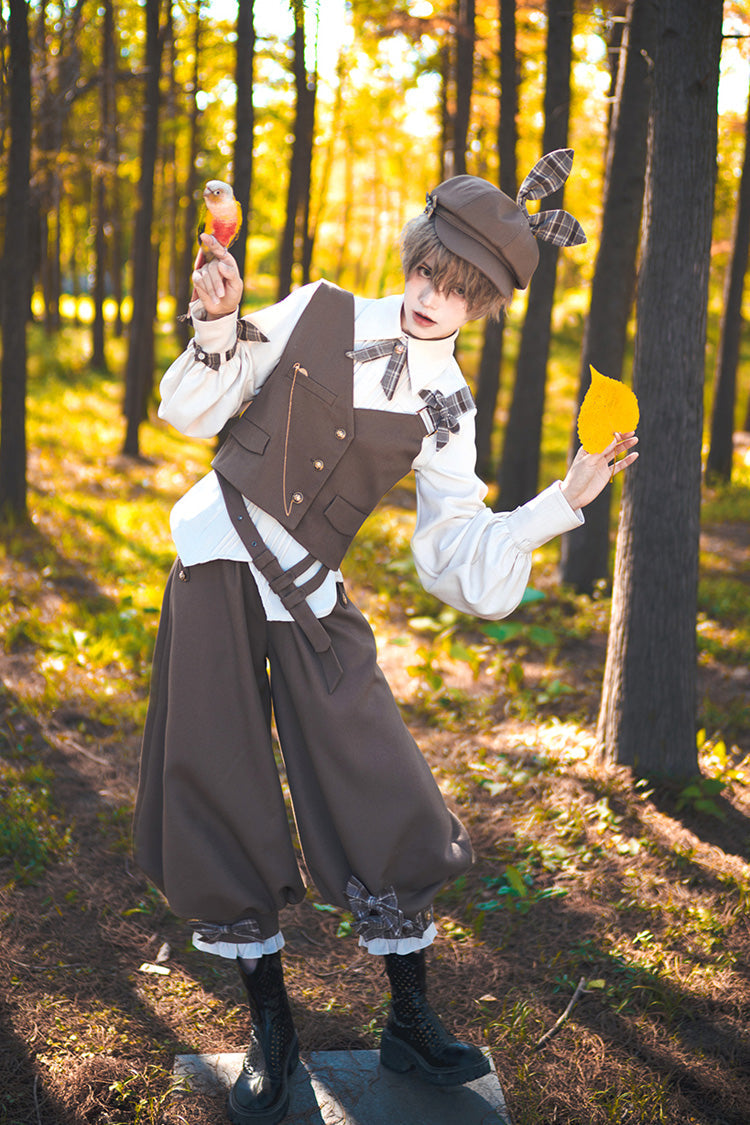Secret Morning Post Ouji Lolita Vest in Coffee Brown