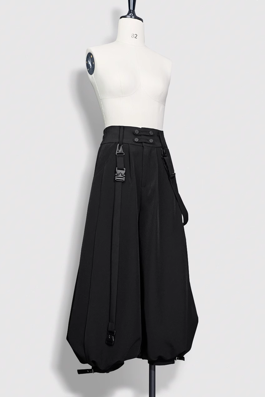 Cool Rabbit Ouji Lolita Trousers in Black Functional Design